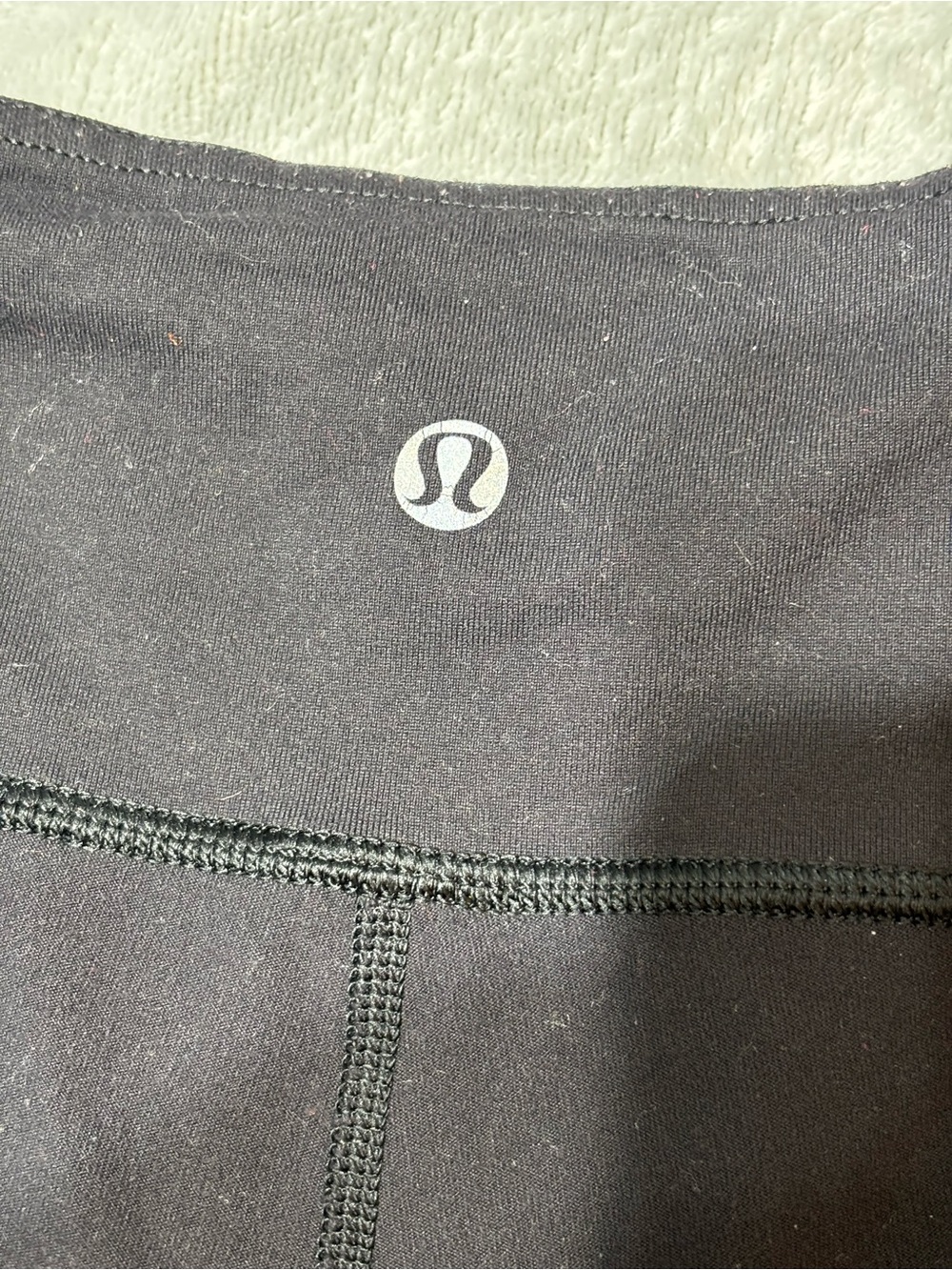 Vintage Lululemon Pants Size 8 Black Low Rise Striped Waistband Hip Pocket Y2K